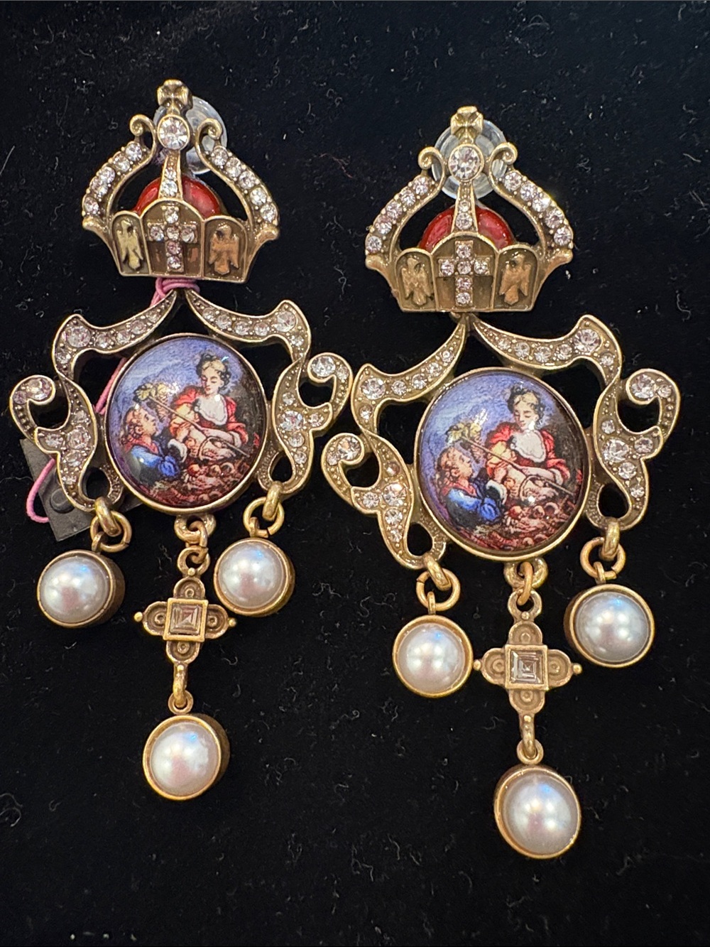 Great Masterpiece Inspired Antiqued Earrings-NWT